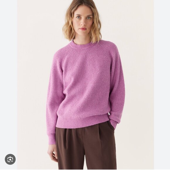 Frank and Oak Seawool Crewneck Sweater in Mulberry - Medium - Picture 1 of 6
